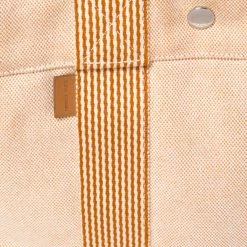 Hermes Orange/White Canvas Fourre Tout PM Bag For Women -Deals Hermes Store luxury women hermes used handbags p307879 003