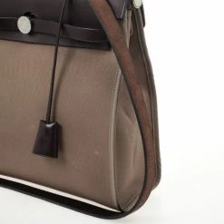 Hermes Brown Toile Herbag For Women -Deals Hermes Store luxury women hermes used handbags p30821 012