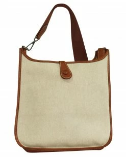 Hermes Beige/Brown Clemence Leather And Toile Canvas Evelyne III 29 Bag For Women -Deals Hermes Store luxury women hermes used handbags p308881 002