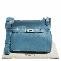 Hermes Blue Jean Togo Leather Palladium Hardware Jypsiere 34 Bag For Women -Deals Hermes Store luxury women hermes used handbags p312870 001