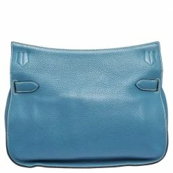 Hermes Blue Jean Togo Leather Palladium Hardware Jypsiere 34 Bag For Women -Deals Hermes Store luxury women hermes used handbags p312870 005