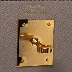 Hermes Gris Asphalte Epsom Leather Gold Hardware Kelly Sellier 28 Bag For Women -Deals Hermes Store luxury women hermes used handbags p313391 008