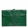 Hermes Cactus Courchevel Leather Jige PM Clutch For Women 2 Hermes Cactus Courchevel Leather Jige PM Clutch For Women -Deals Hermes Store luxury women hermes used handbags p314655 011