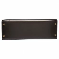 Hermes Cacao Box Calf Leather Gold Hardware Kelly Sellier 35 Bag For Women -Deals Hermes Store luxury women hermes used handbags p314664 005