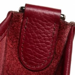 Hermes Rouge Casaque Clemence Leather Evelyne III GM Bag For Women -Deals Hermes Store luxury women hermes used handbags p315842 004