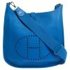 Hermes Blue Clemence Leather Evelyne III GM Bag For Women -Deals Hermes Store luxury women hermes used handbags p316173 005
