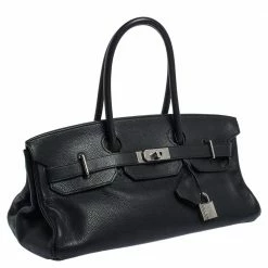 Hermes Hermès Black Togo Leather Palladium Hardware Shoulder Birkin 42 Bag For Women -Deals Hermes Store luxury women hermes used handbags p316198 003