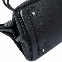 Hermes Hermès Black Togo Leather Palladium Hardware Shoulder Birkin 42 Bag For Women -Deals Hermes Store luxury women hermes used handbags p316198 020