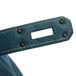 Hermes Hermès Blue Jean Clemence Leather Gold Hardware Shoulder Kelly 42 Bag For Women -Deals Hermes Store luxury women hermes used handbags p316205 010