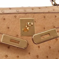 Hermes Chestnut Ostrich Leather Gold Hardware Kelly Sellier 28 Bag For Women 28 Hermes Chestnut Ostrich Leather Gold Hardware Kelly Sellier 28 Bag For Women -Deals Hermes Store luxury women hermes used handbags p316541 001