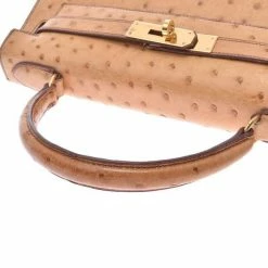 Hermes Chestnut Ostrich Leather Gold Hardware Kelly Sellier 28 Bag For Women 30 Hermes Chestnut Ostrich Leather Gold Hardware Kelly Sellier 28 Bag For Women -Deals Hermes Store luxury women hermes used handbags p316541 008