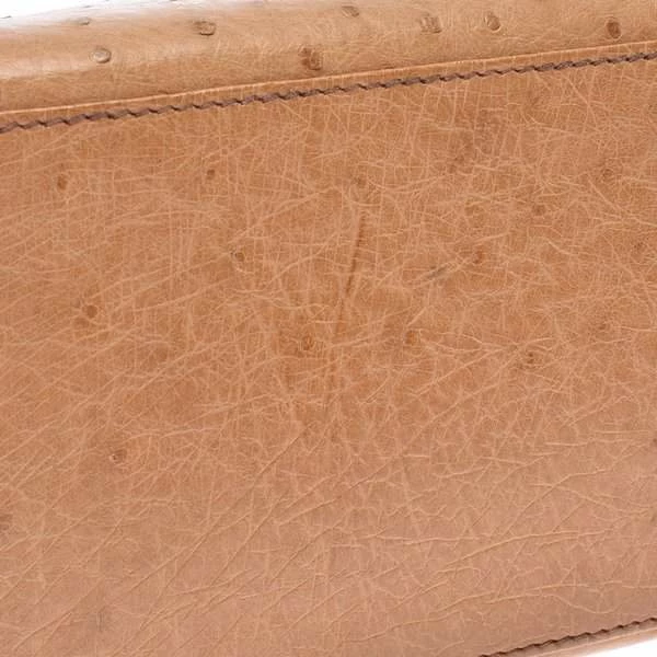 Hermes Chestnut Ostrich Leather Gold Hardware Kelly Sellier 28 Bag For Women 13 Hermes Chestnut Ostrich Leather Gold Hardware Kelly Sellier 28 Bag For Women - Image 11