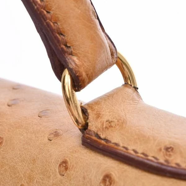 Hermes Chestnut Ostrich Leather Gold Hardware Kelly Sellier 28 Bag For Women 16 Hermes Chestnut Ostrich Leather Gold Hardware Kelly Sellier 28 Bag For Women - Image 14