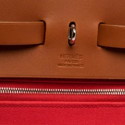 Hermes Natural/Rose Jaipur Canvas And Leather Herbag Zip 39 Bag For Women -Deals Hermes Store luxury women hermes used handbags p317254 007