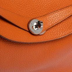 Hermes Orange Clemence Leather Palladium Hardware Lindy 34 Bag For Women -Deals Hermes Store luxury women hermes used handbags p320432 004