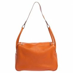 Hermes Orange Clemence Leather Palladium Hardware Lindy 34 Bag For Women -Deals Hermes Store luxury women hermes used handbags p320432 005