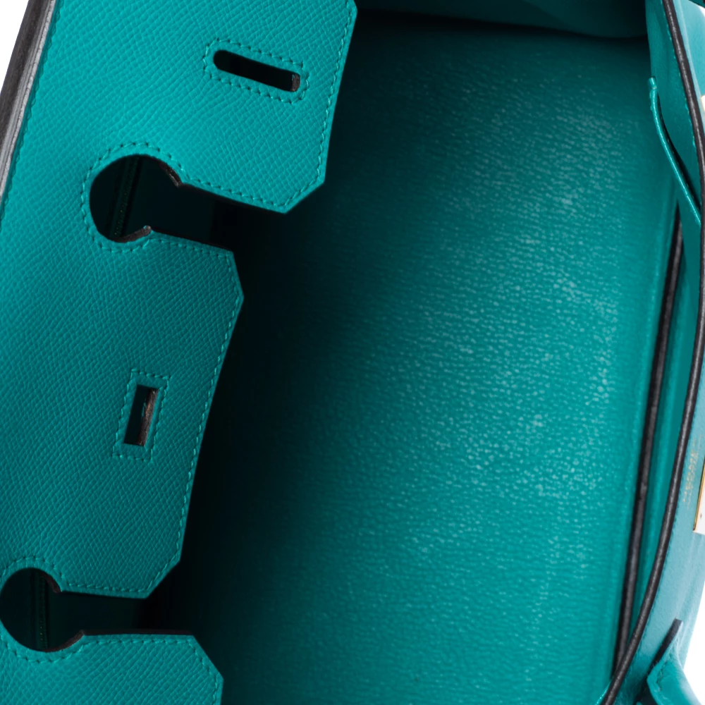 Hermes Vert Veronese Epsom Leather Gold Hardware Birkin 30 Bag For Women 11 Hermes Vert Veronese Epsom Leather Gold Hardware Birkin 30 Bag For Women - Image 9