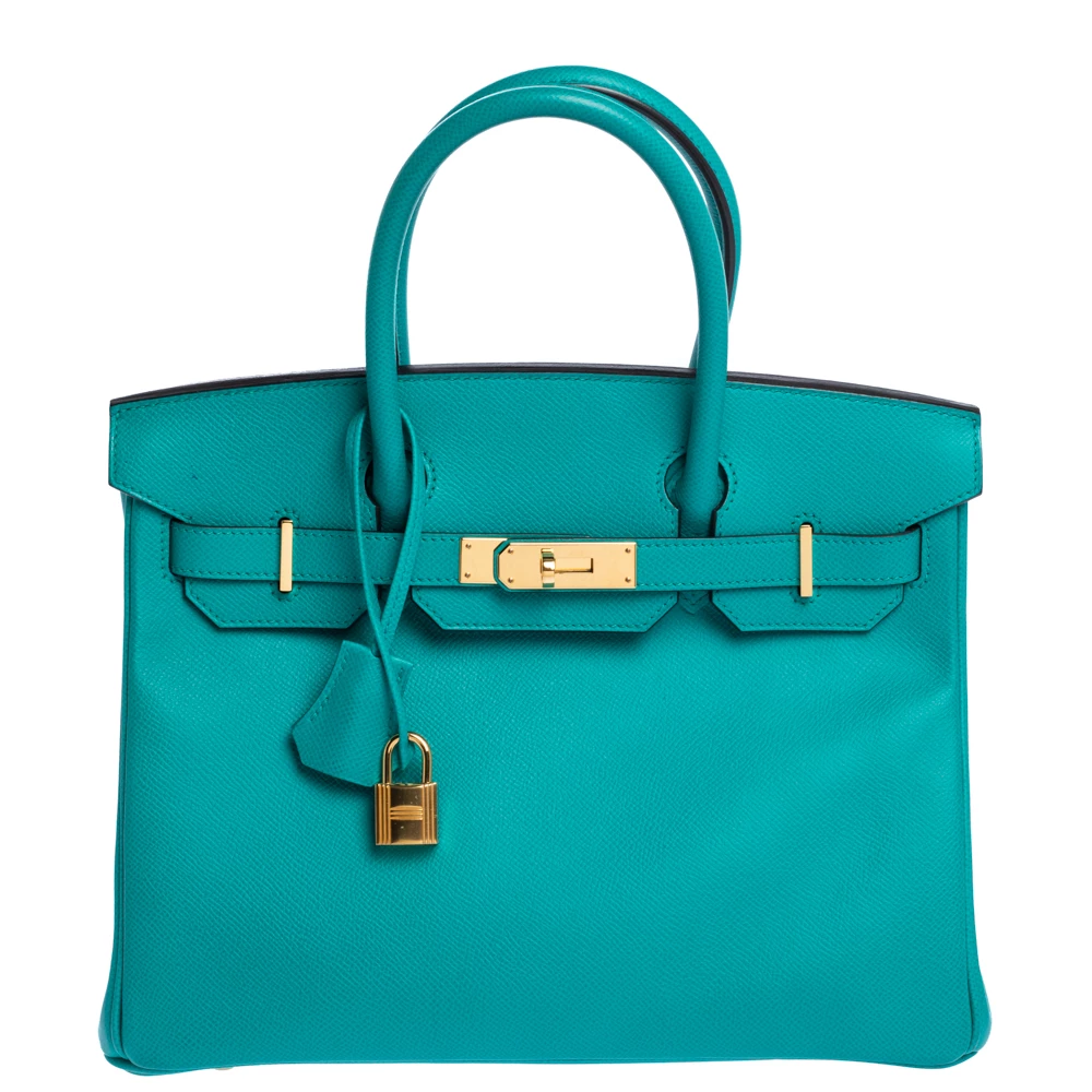 Hermes Vert Veronese Epsom Leather Gold Hardware Birkin 30 Bag For Women 3 Hermes Vert Veronese Epsom Leather Gold Hardware Birkin 30 Bag For Women