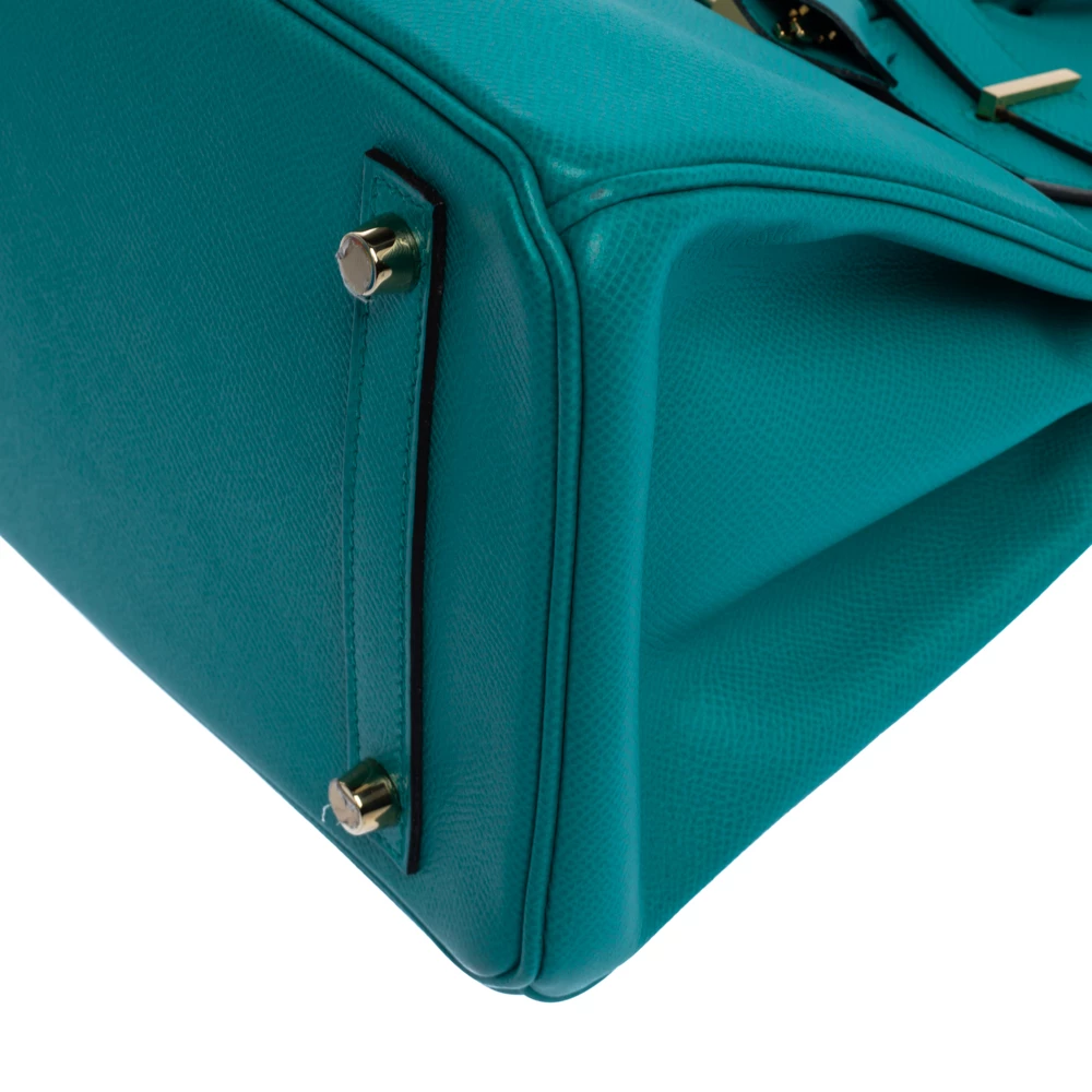 Hermes Vert Veronese Epsom Leather Gold Hardware Birkin 30 Bag For Women 16 Hermes Vert Veronese Epsom Leather Gold Hardware Birkin 30 Bag For Women - Image 14
