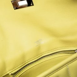 Hermes Yellow Swift Leather Berline 21 Shoulder Bag For Women -Deals Hermes Store luxury women hermes used handbags p322511 010