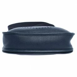 Hermes Blue Nuit Clemence Leather Evelyne II PM Bag For Women -Deals Hermes Store luxury women hermes used handbags p322579 012