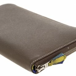 Hermes Etoupe Epsom Leather Azap Classic Wallet For Women -Deals Hermes Store luxury women hermes used handbags p323022 006