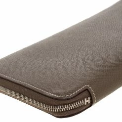 Hermes Etoupe Epsom Leather Azap Classic Wallet For Women -Deals Hermes Store luxury women hermes used handbags p323022 007