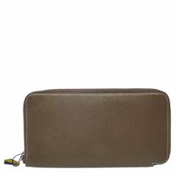 Hermes Etoupe Epsom Leather Azap Classic Wallet For Women -Deals Hermes Store luxury women hermes used handbags p323022 013