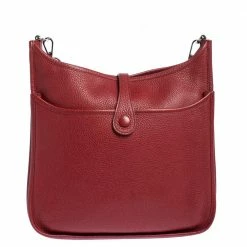 Hermes Rouge Vif Togo Leather Evelyne III PM Bag For Women -Deals Hermes Store luxury women hermes used handbags p323287 003