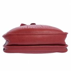 Hermes Rouge Vif Togo Leather Evelyne III PM Bag For Women -Deals Hermes Store luxury women hermes used handbags p323287 008