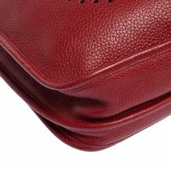 Hermes Rouge Vif Togo Leather Evelyne III PM Bag For Women -Deals Hermes Store luxury women hermes used handbags p323287 009