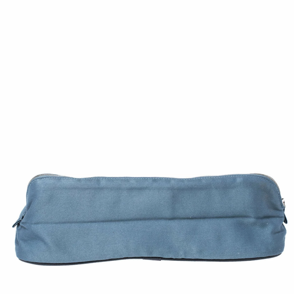 Hermes Blue Bolide Twill Vice Versa Pouch For Women 6 Hermes Blue Bolide Twill Vice Versa Pouch For Women - Image 4