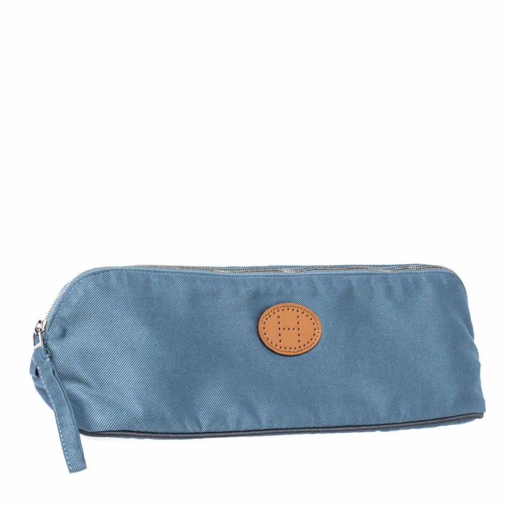 Hermes Blue Bolide Twill Vice Versa Pouch For Women 5 Hermes Blue Bolide Twill Vice Versa Pouch For Women - Image 3