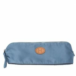 Hermes Blue Bolide Twill Vice Versa Pouch For Women