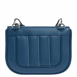 Hermes Blue Thalassa Swift Leather Palladium Hardware Mini Berline Bag For Women -Deals Hermes Store luxury women hermes used handbags p325758 003