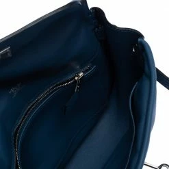 Hermes Blue Thalassa Swift Leather Palladium Hardware Mini Berline Bag For Women -Deals Hermes Store luxury women hermes used handbags p325758 012