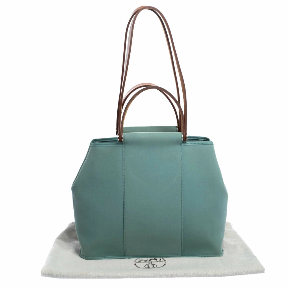 Hermes Light Green Canvas Cabag Elan PM Bag For Women 15 Hermes Light Green Canvas Cabag Elan PM Bag For Women - Image 13