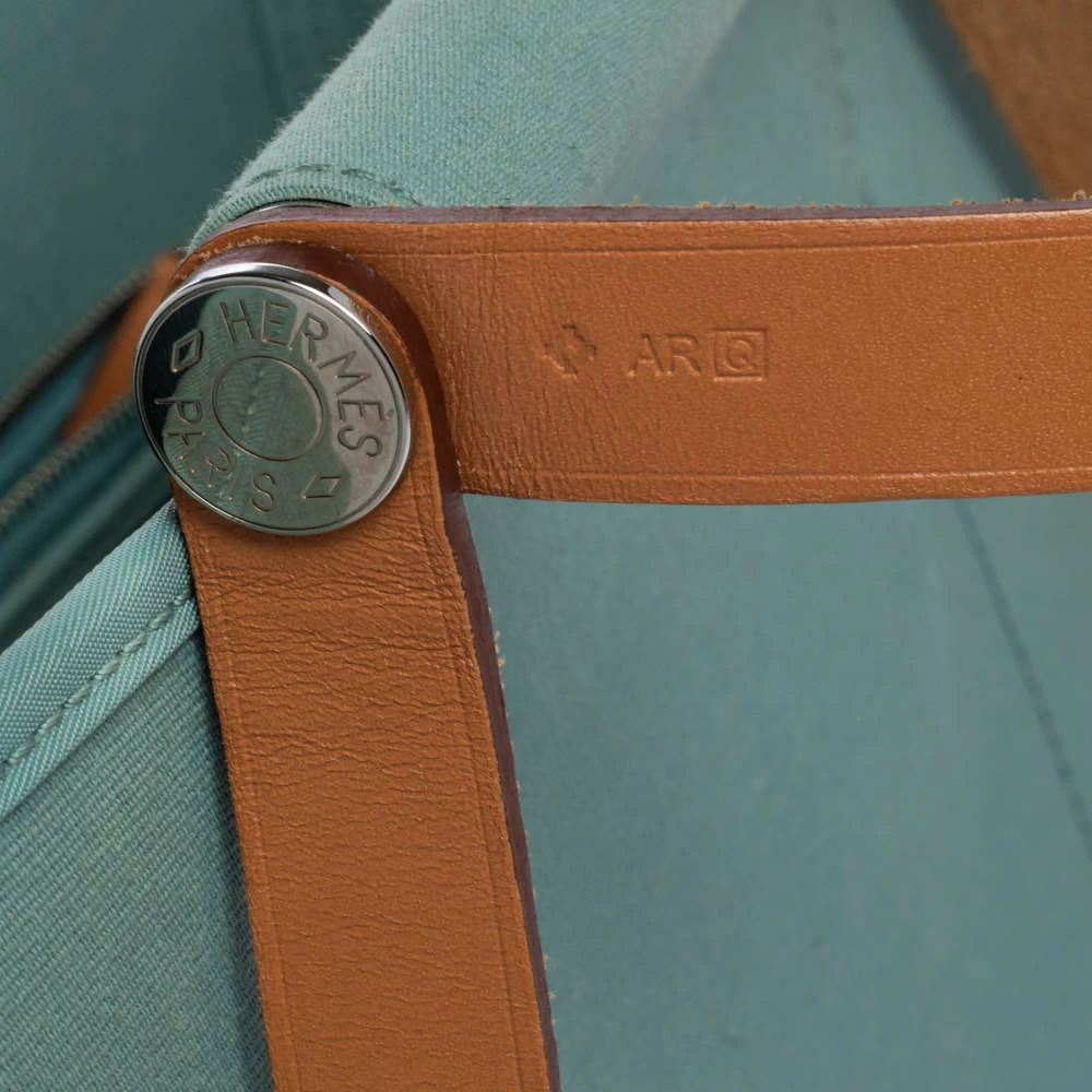 Hermes Light Green Canvas Cabag Elan PM Bag For Women 13 Hermes Light Green Canvas Cabag Elan PM Bag For Women - Image 11