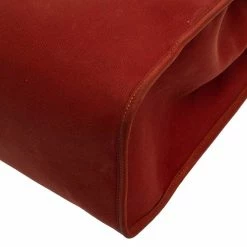 Hermes Rouge H/Cuivre Canvas And Leather Herbag Zip 39 Bag For Women -Deals Hermes Store luxury women hermes used handbags p328333 010