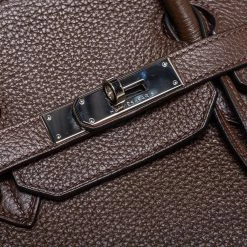 Hermes Hermès Cacao Togo Leather Palladium Hardware Birkin 35 Bag For Women -Deals Hermes Store luxury women hermes used handbags p329386 006