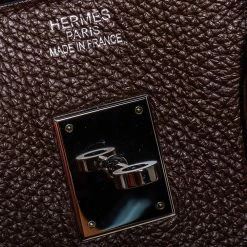 Hermes Hermès Cacao Togo Leather Palladium Hardware Birkin 35 Bag For Women -Deals Hermes Store luxury women hermes used handbags p329386 011