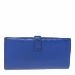 Hermes Blue Electric Epsom Leather Bearn Gusset Wallet For Women -Deals Hermes Store luxury women hermes used handbags p329753 007