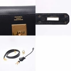 Hermes Navy Blue Leather Kelly Retourne 32 Box Bag For Women -Deals Hermes Store luxury women hermes used handbags p331469 019