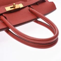 Hermes Vermilion Red Togo Leather Gold Hardware Birkin 30 Bag For Women -Deals Hermes Store luxury women hermes used handbags p331817 006