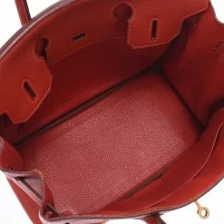 Hermes Vermilion Red Togo Leather Gold Hardware Birkin 30 Bag For Women -Deals Hermes Store luxury women hermes used handbags p331817 017
