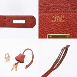 Hermes Vermilion Red Togo Leather Gold Hardware Birkin 30 Bag For Women -Deals Hermes Store luxury women hermes used handbags p331817 020