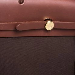 Hermes Cacao/Natural Canvas And Leather Herbag Zip 39 Bag For Women -Deals Hermes Store luxury women hermes used handbags p333808 008