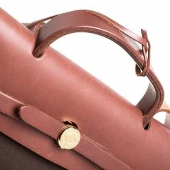 Hermes Cacao/Natural Canvas And Leather Herbag Zip 39 Bag For Women -Deals Hermes Store luxury women hermes used handbags p333808 012