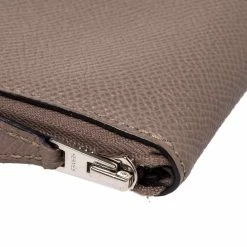 Hermes Taupe Epsom Leather Zip Around Compact Wallet For Women 21 Hermes Taupe Epsom Leather Zip Around Compact Wallet For Women -Deals Hermes Store luxury women hermes used handbags p334013 006