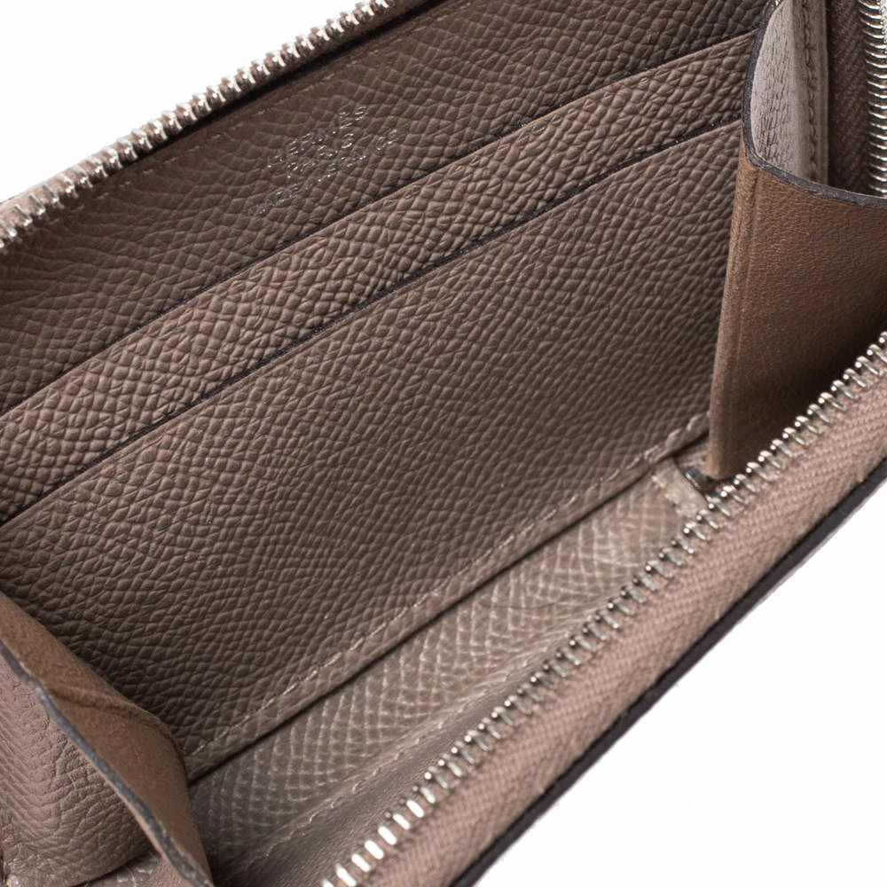 Hermes Taupe Epsom Leather Zip Around Compact Wallet For Women 4 Hermes Taupe Epsom Leather Zip Around Compact Wallet For Women - Image 2
